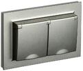 Розетка 2-м СП BRITE РСбш12-3-44-БрШ 16А в сборе IP44 с крышкой шампань IEK BR-R26-16-44-K37-F - УПС инжиниринг