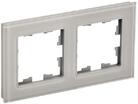 Рамка 2-м BRITE РУ-2-2-БрД стекло дым. IEK BR-M22-G-K30 - УПС инжиниринг