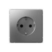 Розетка ArtGallery 16А с заземл. защ. шторки механизм сталь SE GAL000945 - УПС инжиниринг
