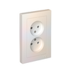 Розетка 2-м СП AtlasDesign 16А IP20 без заземл. в сборе жемчуж. SE ATN000420 - УПС инжиниринг