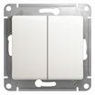 Переключатель проходной 2-кл. СП Glossa 10А IP20 (сх. 6/2) 10AX механизм перламутр SE GSL000665 - УПС инжиниринг