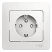 Розетка 1-м СП Glossa 16А IP20 с заземл. защ. шторки в сборе бел. SE GSL000144 - УПС инжиниринг