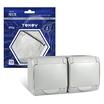 Розетка 2-м ОП Nix 16А IP54 250В с заземл. с крышкой сер. TOKOV ELECTRIC TKE-NX-R2Z-C06-IP54 - УПС инжиниринг
