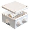 Коробка распределительная ОП 85х85х45мм IP54 с клемм. 7 выходов 3 гермоввода 10А 6 контактов крышка на винтах бел. Epplast 130113 - УПС инжиниринг