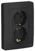 Розетка 2-м СП Blanca 16А IP20 250В с заземл. защ. шторки антрацит SE BLNRS001126 - УПС инжиниринг