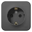Розетка 1-м ОП Blanca 16А IP20 250В с заземл. защ. шторки с изолир. пластиной антрацит SE BLNRA011116 - УПС инжиниринг