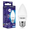 Лампа светодиодная 10Вт С37 6500К Е27 176-264В TOKOV ELECTRIC TKE-C37-E27-10-6.5K - УПС инжиниринг