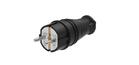 Вилка прямая MultiSet 16А 250В IP44 с заземл. каучук черн. SE MST4001BK - УПС инжиниринг