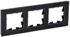 Рамка 3-м BRITE РУ-3-2-БрЧ стекло черн. IEK BR-M32-G-K02 - УПС инжиниринг