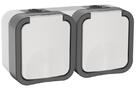 Розетка 2-м ОП TORS 16А IP55 TS222 горизонт. с заземл. с крышкой бел. IEK TS-R26-16-55-G-K41 - УПС инжиниринг