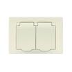 Розетка 2-м СП Афина 16А IP20 с заземл. c крышкой в сборе сл. кость (ivory) Universal A0031-I - УПС инжиниринг
