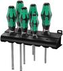 Набор отверток 334/6 Rack Kraftform Plus Lasertip 6 предметов (PH 1х80/2х100; SL 0.5х3.0х80/0.8х4.0х100/1.0х5.5х125/1.2х6.5х150) Wera WE-105650 - УПС инжиниринг
