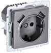 Розетка BRITE РЮш10-1-БрС 16А с USB A+A 2.1А с заземл. защ. шторки механизм сталь IEK BR-R14-16-U21-D21-K46 - УПС инжиниринг