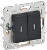 Выключатель 2-кл. SKANDY 10А SK-V09Bl с индикацией черн. IEK SK-V20-1-10-K02 - УПС инжиниринг