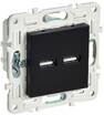 Розетка USB A+A 3.1А SKANDY SK-R15Bl черн. IEK SK-U21-D31-K02 - УПС инжиниринг
