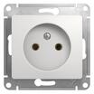 Розетка 1-м СП Glossa 16А IP20 без заземл. механизм бел. SE GSL000141 - УПС инжиниринг