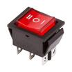 Выключатель клавишный 250В 15А (6с) ON-OFF-ON RWB-509 SC-767 красн. с подсветкой и нейтралью Rexant 36-2390 - УПС инжиниринг