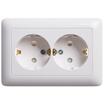 Розетка 2-м СП Хит 16А IP20 с заземл. защ. шторки бел. SE RS16-231-B - УПС инжиниринг