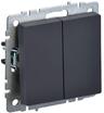 Выключатель 2-кл. СП BRITE ВС10-2-0-БрГ 10А механизм графит IEK BR-V20-0-10-K53 - УПС инжиниринг