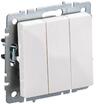 Выключатель 3-кл. СП BRITE ВС10-3-0-БрБ 10А механизм бел. IEK BR-V30-0-10-K01 - УПС инжиниринг