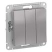 Выключатель 3-кл. СП AtlasDesign 10А IP20 (сх. 1+1+1) 10AX механизм алюм. SE ATN000331 - УПС инжиниринг
