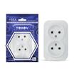 Розетка 2-м ОП Frea 16А IP20 250В без заземл. АБС-пластик бел. TOKOV ELECTRIC TKE-FR-R2-C01 - УПС инжиниринг