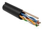 Кабель витая пара F/UTP кат.5E 4х2х24AWG solid CU LDPE Outdoor трос черн. (м) GENERICA BC3-C5E04-359-305-G - УПС инжиниринг
