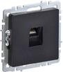 Розетка компьютерная СП RJ45 кат.5E BRITE РК10-БрЧ механизм черн. IEK BR-K10-1-K02 - УПС инжиниринг