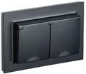 Розетка 2-м СП BRITE РСбш12-3-44-БрЧ 16А в сборе IP44 с крышкой черн. IEK BR-R26-16-44-K02-F - УПС инжиниринг