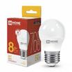 Лампа светодиодная LED-ШАР-VC 8Вт шар 3000К тепл. бел. E27 760лм 230В IN HOME 4690612020563 - УПС инжиниринг