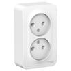 Розетка 2-м ОП Blanca 16А IP20 250В без заземл. без защ. шторок с металлич. пластиной бел. SE BLNRA000221 - УПС инжиниринг