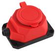 Колодка удлинителя 1-м с заземл. 16А IP44 K-1e-RED-IP44 каучук красн. Эра Б0044550 - УПС инжиниринг