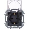 Розетка 1-м СП Inspiria 16А IP44 250В 2P+E защ. шторки с крышкой немецк. стандарт механизм антрацит Leg 673743 - УПС инжиниринг
