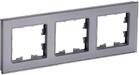 Рамка 3-м BRITE РУ-3-2-БрСе стекло сер. IEK BR-M32-G-K03 - УПС инжиниринг