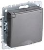 Розетка BRITE РСбш10-3-БрС 16А IP20 с заземл. защ. шторки с крышкой механизм сталь IEK BR-R16-16-K46 - УПС инжиниринг