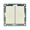 Выключатель 2-кл. СП Афина 10А IP20 механизм сл. кость (ivory) Universal A0023-I - УПС инжиниринг
