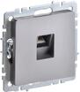 Розетка компьютерная СП RJ45 кат.5E BRITE РК10-БрС механизм сталь IEK BR-K10-1-K46 - УПС инжиниринг