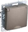 Розетка BRITE РСбш10-3-44-БрШ 16А IP44 с заземл. защ. шторки с крышкой механизм шампань IEK BR-R16-16-44-K37 - УПС инжиниринг