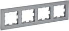 Рамка 4-м BRITE РУ-4-2-БрСе стекло сер. IEK BR-M42-G-K03 - УПС инжиниринг