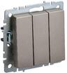 Выключатель 3-кл. СП BRITE ВС10-3-0-БрШ 10А механизм шампань IEK BR-V30-0-10-K37 - УПС инжиниринг