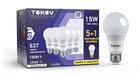 Набор ПРОМО лампа светодиодная 15Вт А60 3000К Е27 176-264В (Promo 5+1 шт) TOKOV ELECTRIC Promo-A60-E27-15-3K - УПС инжиниринг
