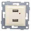 Розетка USB 2-м СП Ugra механизм беж. GUSI С11USB2-003 - УПС инжиниринг