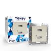 Розетка 2-м USB СП Pixel тип A+A 5В 1х2.1А 2х1.05А механизм беж. TOKOV ELECTRIC TKE-PX-2USB-C02 - УПС инжиниринг