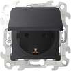 Розетка 1-м СП Simon 24 16А IP44 2P+E Push&Go механизм графит Simon 2420448-038 - УПС инжиниринг