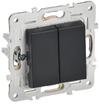 Выключатель 2-кл. SKANDY 10А SK-V04Bl черн. IEK SK-V20-0-10-K02 - УПС инжиниринг
