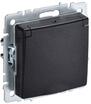 Розетка BRITE РСбш10-3-44-БрЧ 16А IP44 с заземл. защ. шторки с крышкой механизм черн. IEK BR-R16-16-44-K02 - УПС инжиниринг