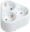 Разветвитель 3-м 16А IP20 Т-01/03 2P+PE треугольн. бел. IEK WTP10-16-03-Z-K01 - УПС инжиниринг