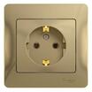 Розетка 1-м СП Glossa 16А IP20 с заземл. в сборе титан SE GSL000442 - УПС инжиниринг