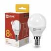 Лампа светодиодная LED-ШАР-VC 8Вт шар 3000К тепл. бел. E14 760лм 230В IN HOME 4690612020549 - УПС инжиниринг