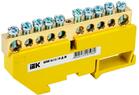 Шина PE "земля" на DIN-изол. ШНИ-8х12-10-Д-Ж IEK YNN10-812-10D-K05 - УПС инжиниринг